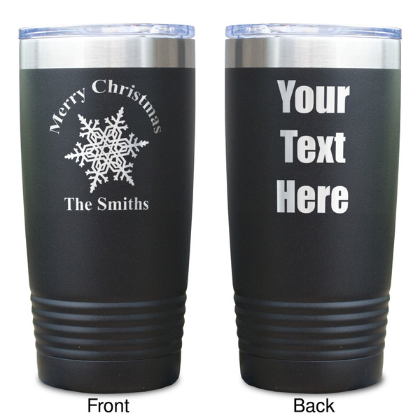 Snowflakes Black Polar Camel Tumbler - 20oz - Double Sided  - Approval
