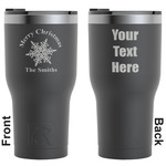 Snowflakes RTIC Tumbler - Black - Engraved Front & Back (Personalized)