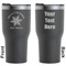 Snowflakes Black RTIC Tumbler - Front and Back