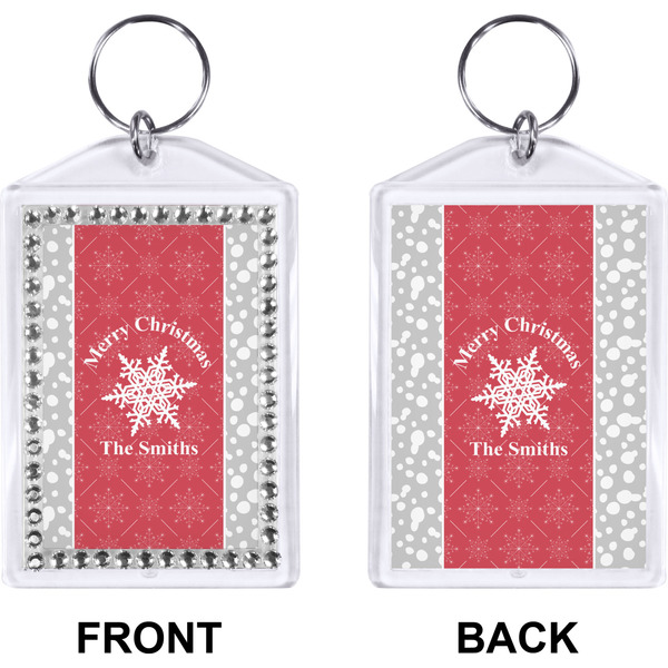 Snowflakes Bling Keychain (Front + Back)