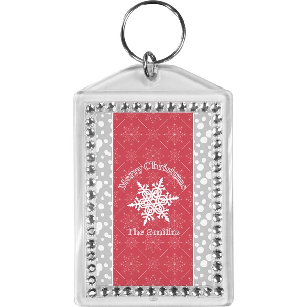 Custom Snowflakes Bling Keychain (Personalized)