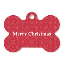 Snowflakes Bone Shaped Dog ID Tag (Personalized)