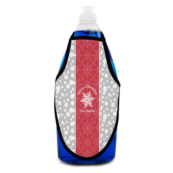 Snowflakes Bottle Apron - Soap - FRONT