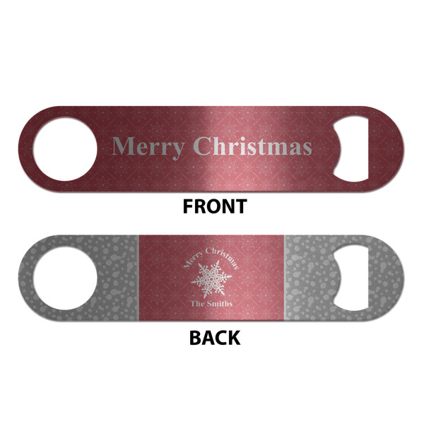 Snowflakes Bottle Opener - Front & Back