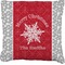 Snowflakes Burlap Pillow 16"