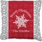 Snowflakes Faux-Linen Throw Pillow 18" (Personalized)