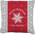 Snowflakes Faux-Linen Throw Pillow 26" (Personalized)