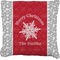 Snowflakes Faux-Linen Throw Pillow 26" (Personalized)
