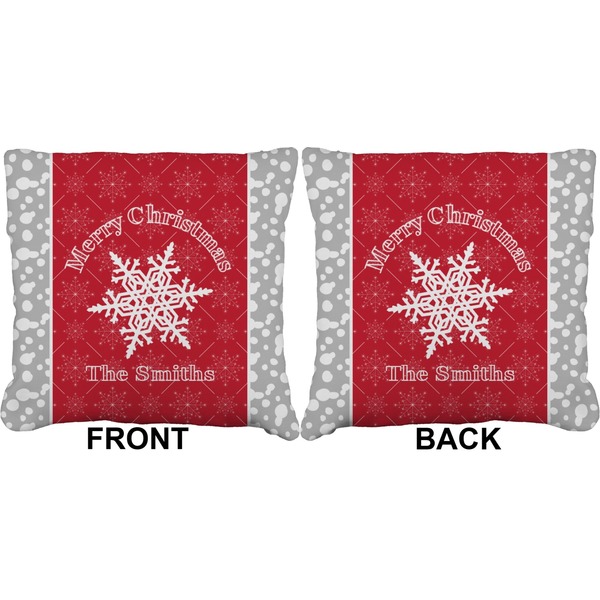 Snowflakes Burlap Pillow Approval