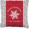 Snowflakes Faux-Linen Throw Pillow (Personalized)