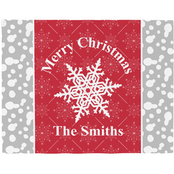 Snowflakes Woven Fabric Placemat - Twill w/ Name or Text
