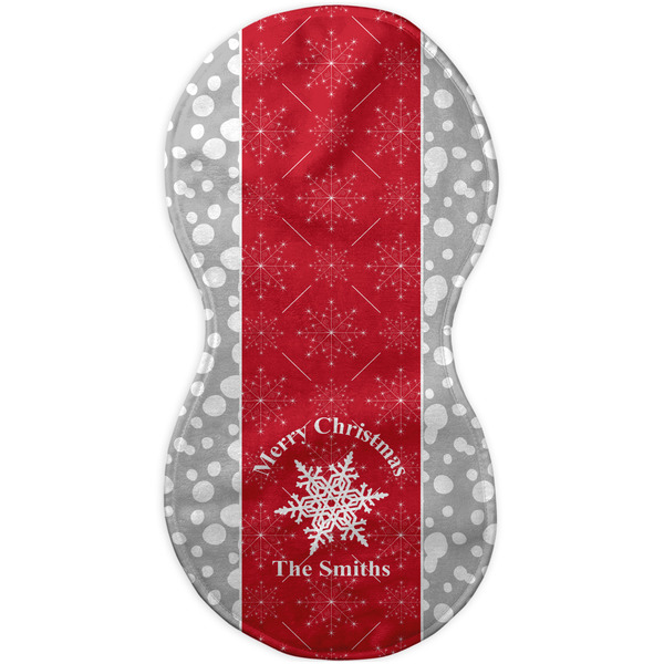 Snowflakes Burp Peanut Shaped Flat