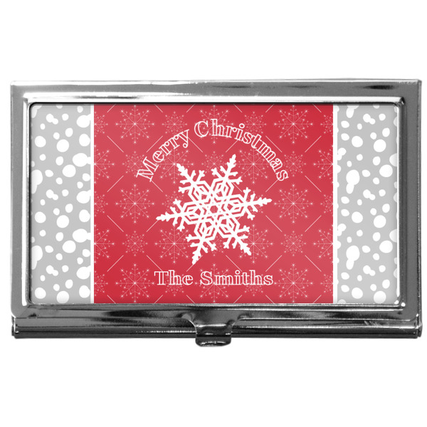 Custom Snowflakes Business Card Case