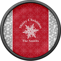 Snowflakes Cabinet Knob (Black) (Personalized)