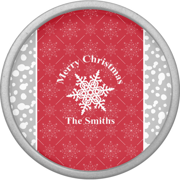 Snowflakes Cabinet Knob - Nickel - Front