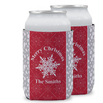 Snowflakes Can Cooler (12 oz) w/ Name or Text