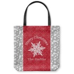 Snowflakes Canvas Tote Bag - Large - 18"x18" (Personalized)
