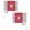 Snowflakes Car Flag - 11" x 8" - Front & Back View