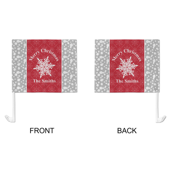 Snowflakes Car Flag - Large - APPROVAL