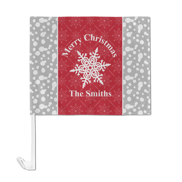 Snowflakes Car Flag - Large - FRONT