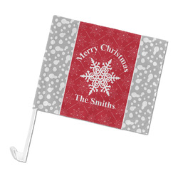 Snowflakes Car Flag - Large (Personalized)