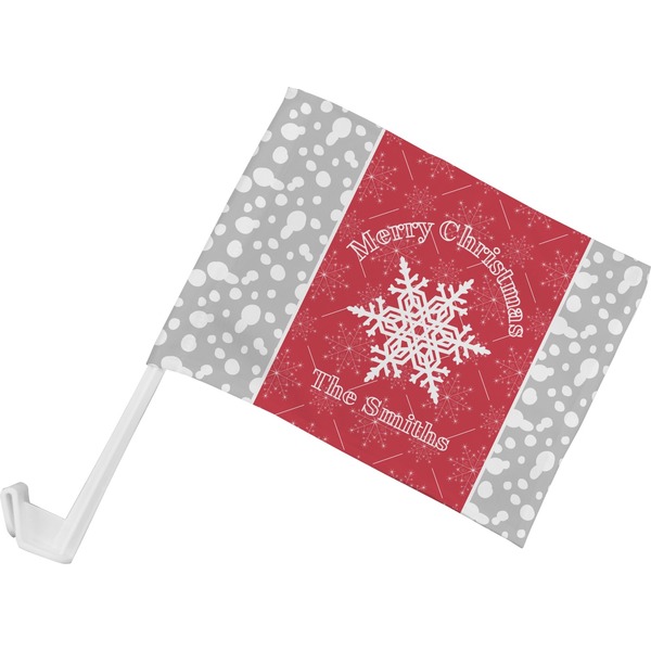 Custom Snowflakes Car Flag - Small w/ Name or Text