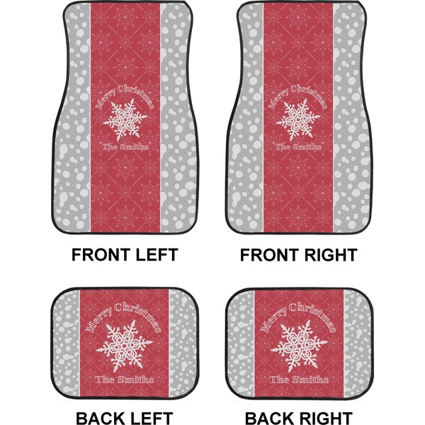 Snowflakes Car Floor Mats Set (2F + 2B)
