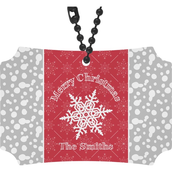 Custom Snowflakes Rear View Mirror Ornament (Personalized)