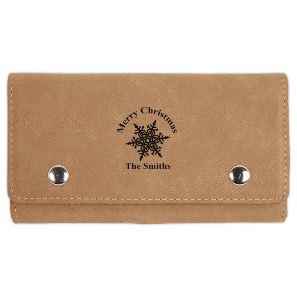 Custom Snowflakes Cards & Dice Set - Light Brown (Personalized)