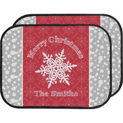 Snowflakes Car Floor Mats (Back Seat) (Personalized)