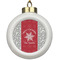 Snowflakes Ceramic Ball Ornament (Personalized)
