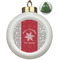 Snowflakes Ceramic Christmas Ornament - Xmas Tree (Front View)