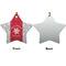 Snowflakes Ceramic Flat Ornament - Star Front & Back (APPROVAL)