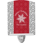 Snowflakes Ceramic Night Light (Personalized)