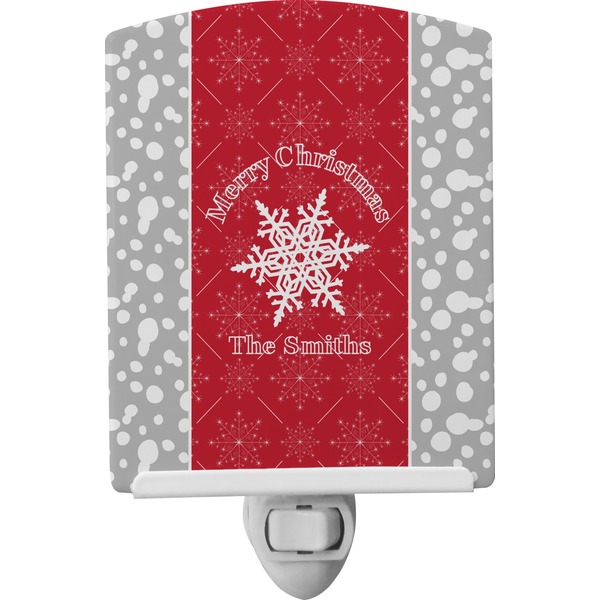 Custom Snowflakes Ceramic Night Light (Personalized)