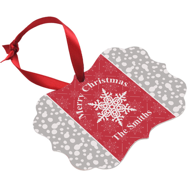 Snowflakes Christmas Ornament (Angle View)