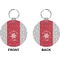 Snowflakes Circle Keychain (Front + Back)
