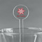 Snowflakes 5.5" Round Plastic Stir Sticks - Clear (Personalized)