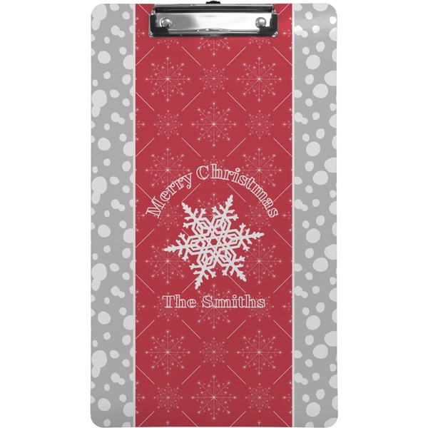 Custom Snowflakes Clipboard (Legal Size) (Personalized)