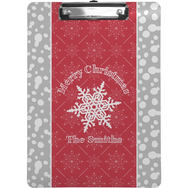 Custom Snowflakes Clipboard (Letter Size) (Personalized)