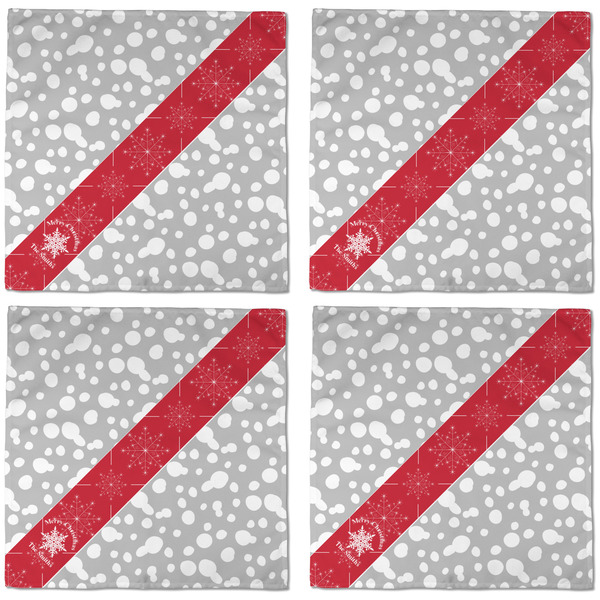 Snowflakes Cloth Napkins - Personalized Dinner (APPROVAL) Set of 4