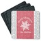 Snowflakes Square Rubber Backed Coasters - Set of 4 (Personalized)
