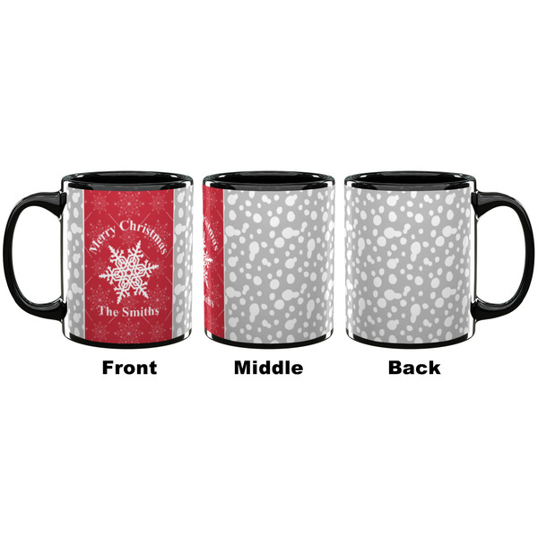 Snowflakes Coffee Mug - 11 oz - Black APPROVAL