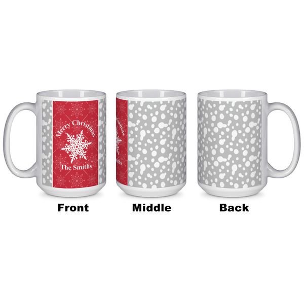 Snowflakes Coffee Mug - 15 oz - White APPROVAL