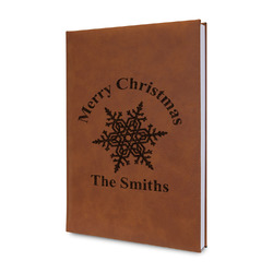 Snowflakes Leatherette Journal - Single Sided (Personalized)