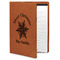 Snowflakes Cognac Leatherette Portfolios with Notepad - Large - Main