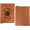 Snowflakes Cognac Leatherette Portfolios with Notepad - Large - Single Sided - Apvl