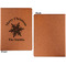 Snowflakes Cognac Leatherette Portfolios with Notepad - Small - Single Sided- Apvl