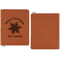 Snowflakes Cognac Leatherette Zipper Portfolios with Notepad - Single Sided - Apvl