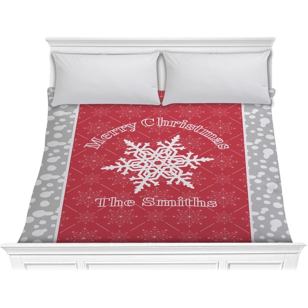 Custom Snowflakes Comforter - King (Personalized)